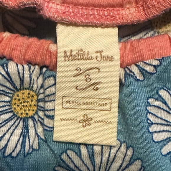 Matilda Jane Enchanted Garden Flower Pajama Set Size 8 - Picture 7 of 12